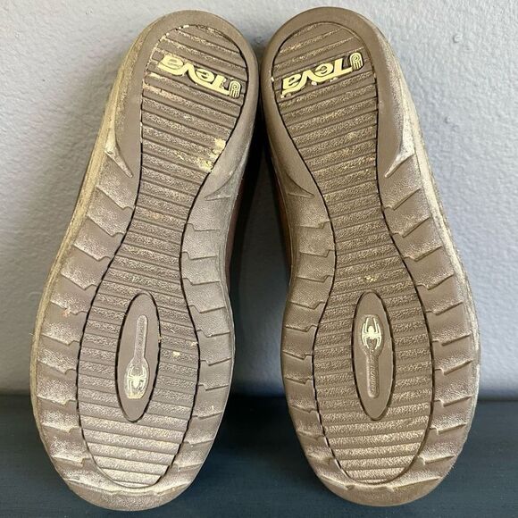 Teva Leather Shearling Slip On Brown - Picture 7 of 8